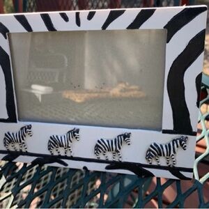 Zebra Striped Photo Frame raised graphics